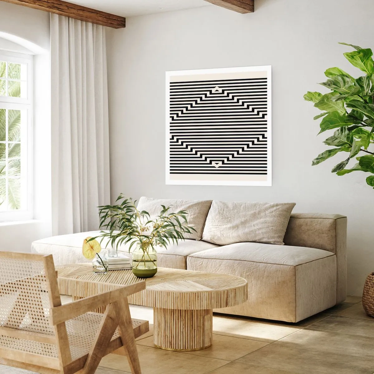 Plakat - Geometryczna iluzja - 40x40 cm