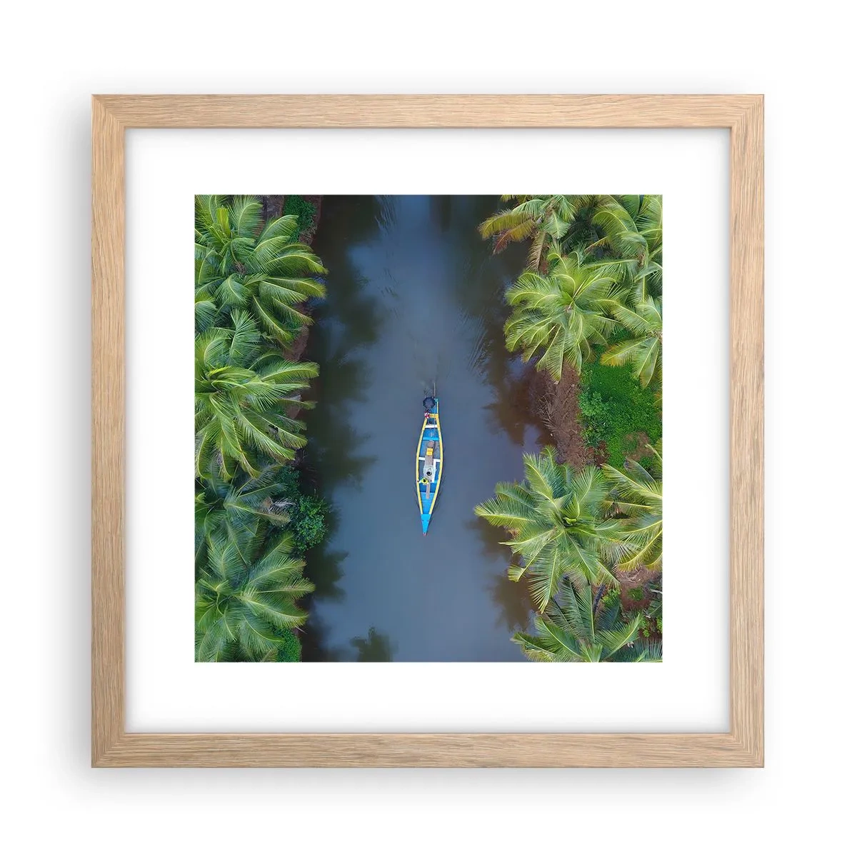 Plakat w ramie jasny dąb - Na tropikalnym szlaku - 30x30 cm