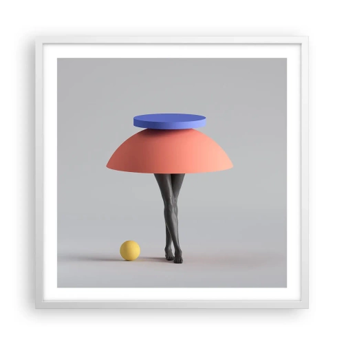 Plakat w białej ramie - Kompozycja surrealistyczna - 60x60 cm