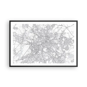 Plakat w czarnej ramie - Kwiat Berlina - 91x61 cm