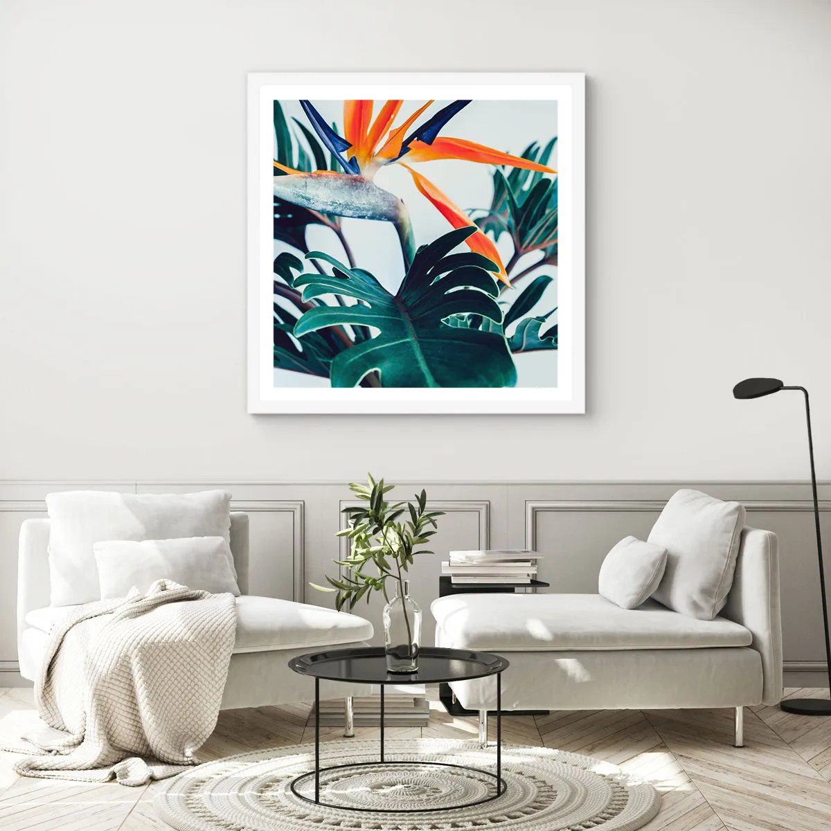 Plakat w białej ramie - Ptakokrzak - 30x30 cm