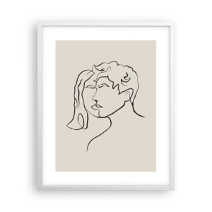 Plakat w białej ramie - I stała się jedność - 40x50 cm