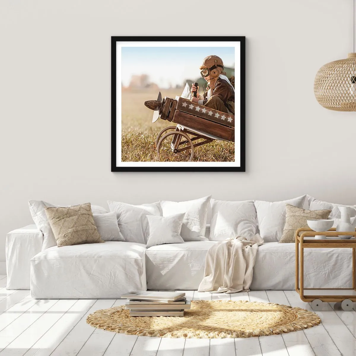 Plakat w czarnej ramie - Start ku marzeniu - 40x40 cm