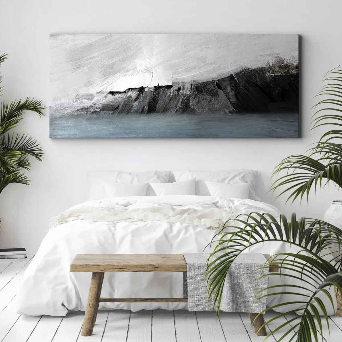 Obraz na płótnie - Woda – ziemia: starcie żywiołów - 100x40 cm
