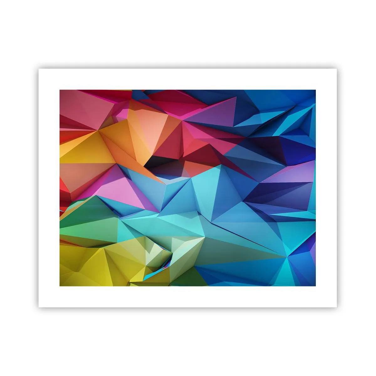 Plakat - Tęczowe origami - 50x40 cm