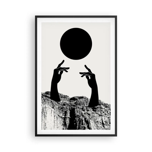 Plakat w czarnej ramie - Kompozycja surrealistyczna: słońce i reszta - 61x91 cm