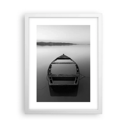 Plakat w białej ramie - Tęsknota i melancholia - 30x40 cm