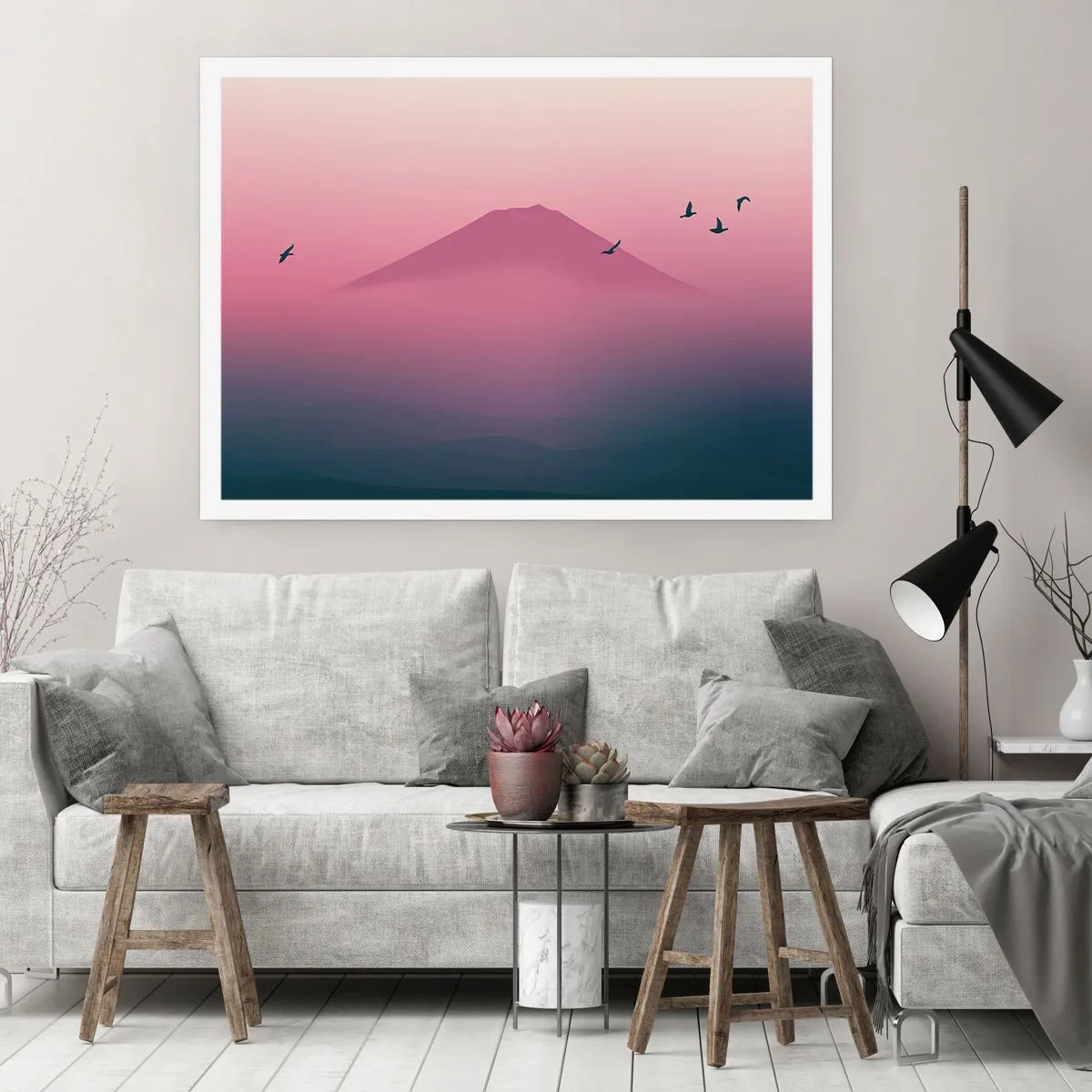 Plakat - Wędrowcy ponad chmurami - 40x30 cm