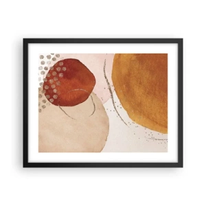 Plakat w czarnej ramie - Krągłość i ruch - 50x40 cm