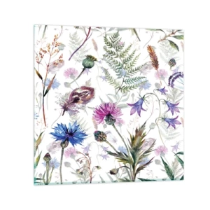 Obraz na szkle - Polski zielnik - 30x30 cm