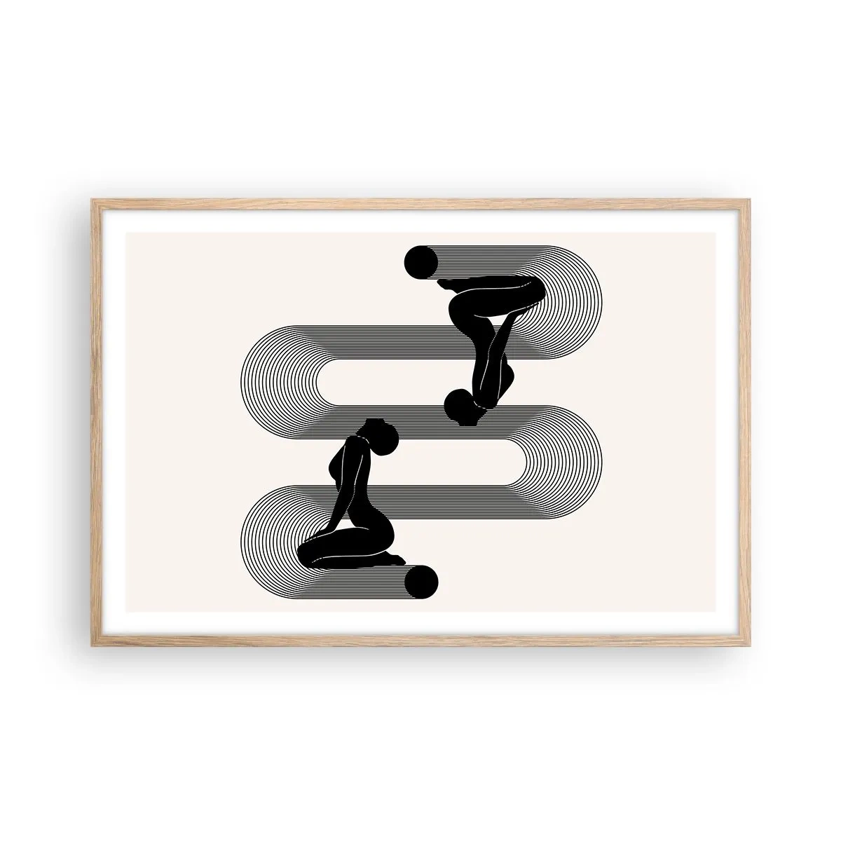 Plakat w ramie jasny dąb - Zmysłowa symetria - 91x61 cm