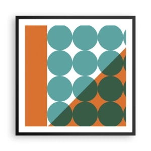 Plakat w czarnej ramie - W górę i na skos - 60x60 cm