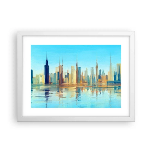 Plakat w białej ramie - Słoneczna metropolia - 40x30 cm