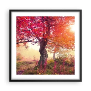 Plakat w czarnej ramie - Szał rozkwitu - 50x50 cm