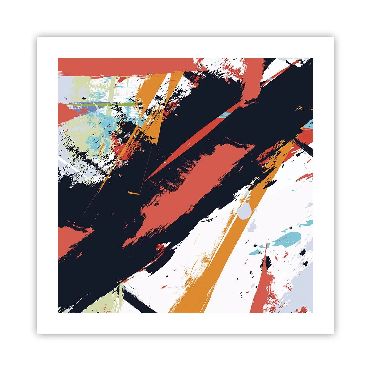 Plakat - Kompozycja dynamiczna - 50x50 cm