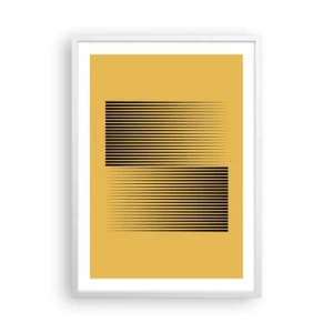 Plakat w białej ramie - Kwadratura przeciwieństw - 50x70 cm