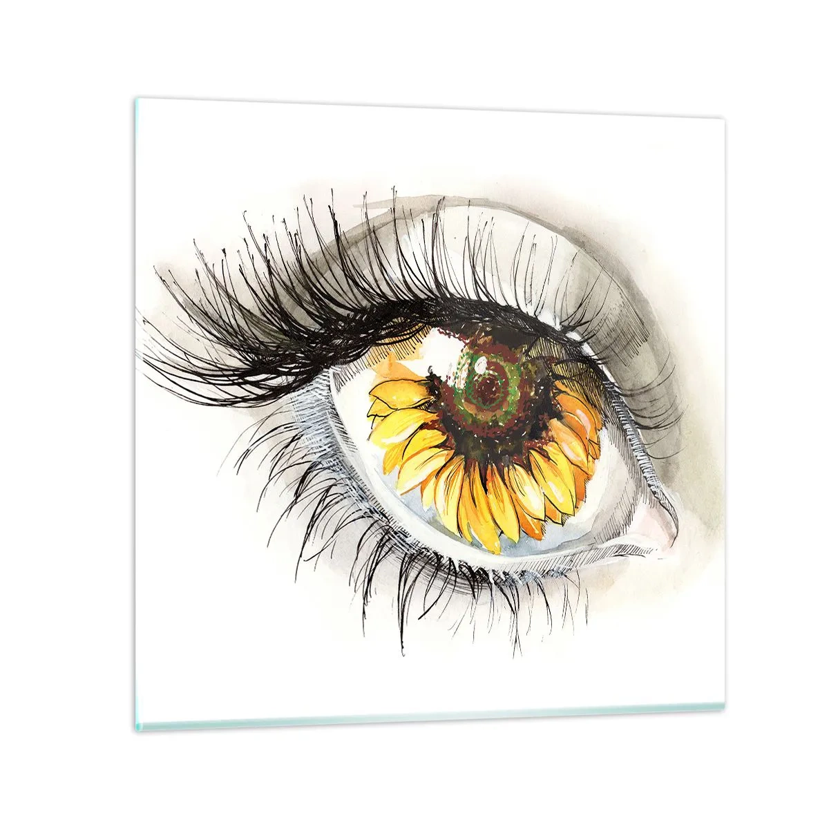 Obraz na szkle - Spojrzenie gorące jak lato - 70x70 cm