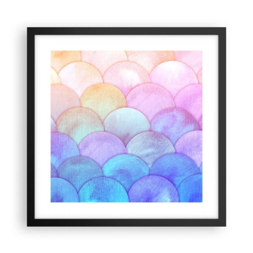 Plakat w czarnej ramie - Perłowa łuska - 40x40 cm