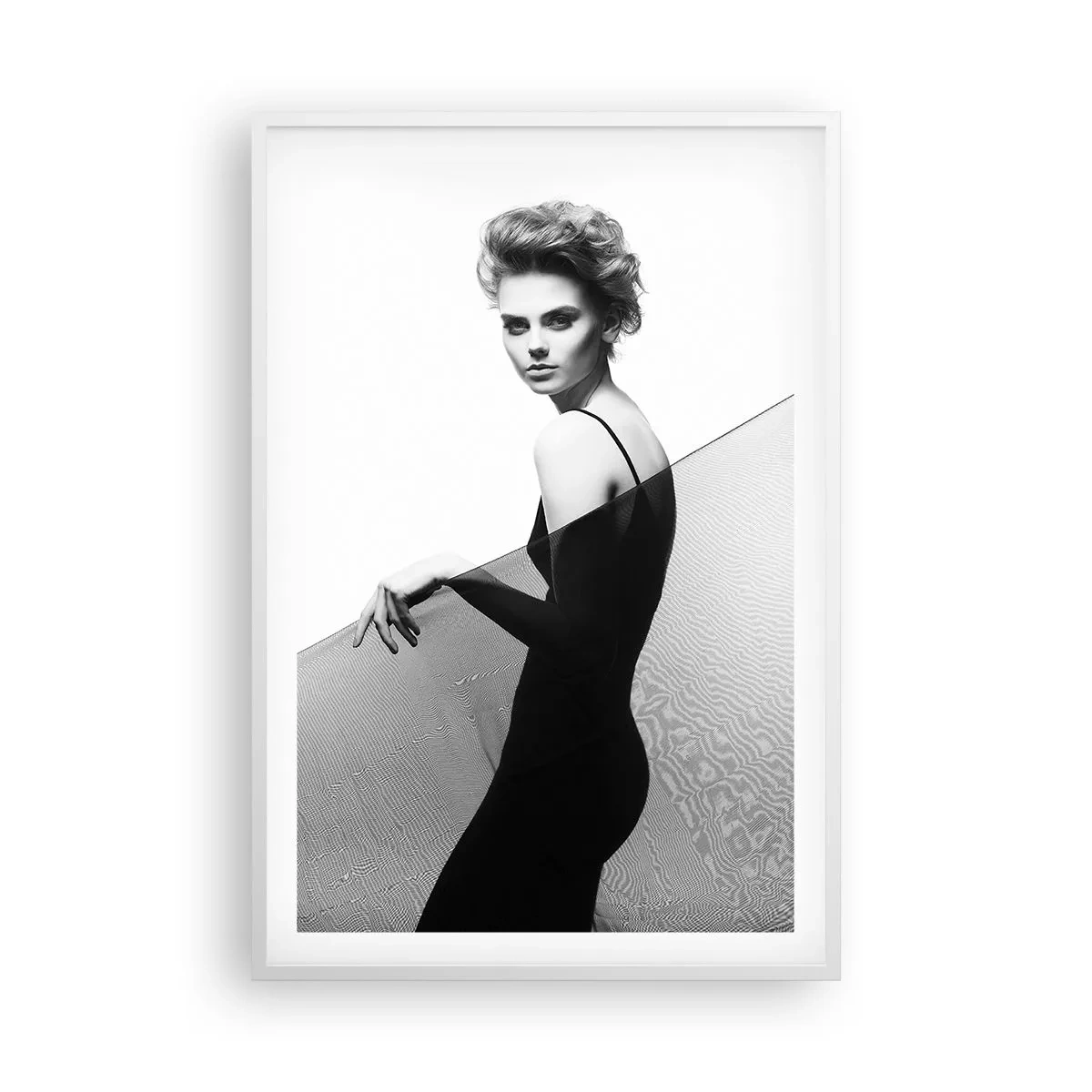 Plakat w białej ramie - Magnetyczne spojrzenie - 61x91 cm