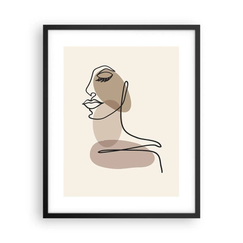 Plakat w czarnej ramie - Zasłuchana w siebie - 40x50 cm