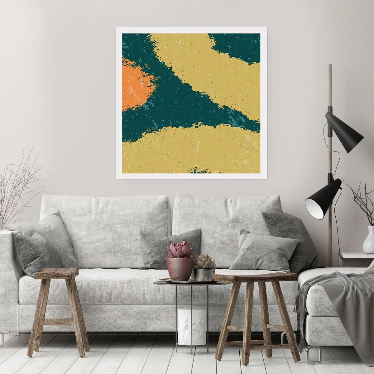 Plakat - Abstrakcja – powolnym ruchem - 60x60 cm