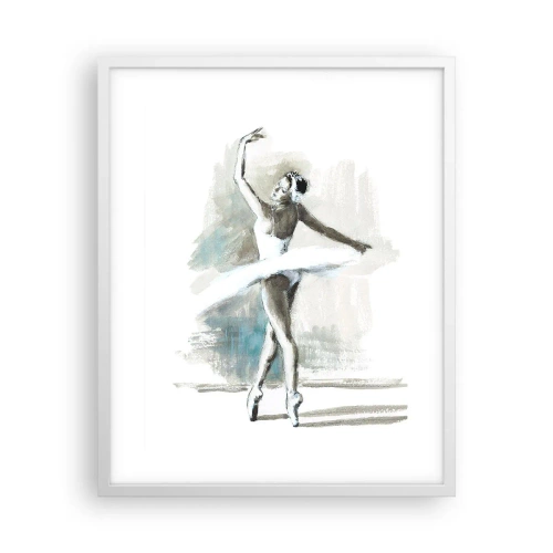 Plakat w białej ramie - Zaklęta w łabędzia - 40x50 cm