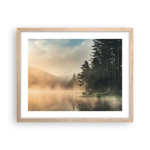 Plakat w ramie jasny dąb - Narodziny dnia - 50x40 cm