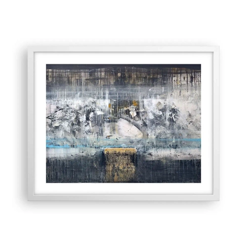 Plakat w białej ramie - Jak po lodzie, jak po grudzie - 50x40 cm