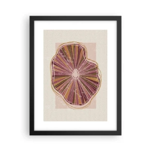 Plakat w czarnej ramie - Abstrakcja promienista - 30x40 cm