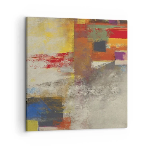 Obraz na płótnie - Geometria barw - 50x50 cm