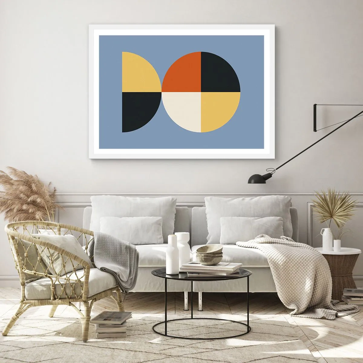 Plakat w białej ramie - Patrz i licz - 50x40 cm