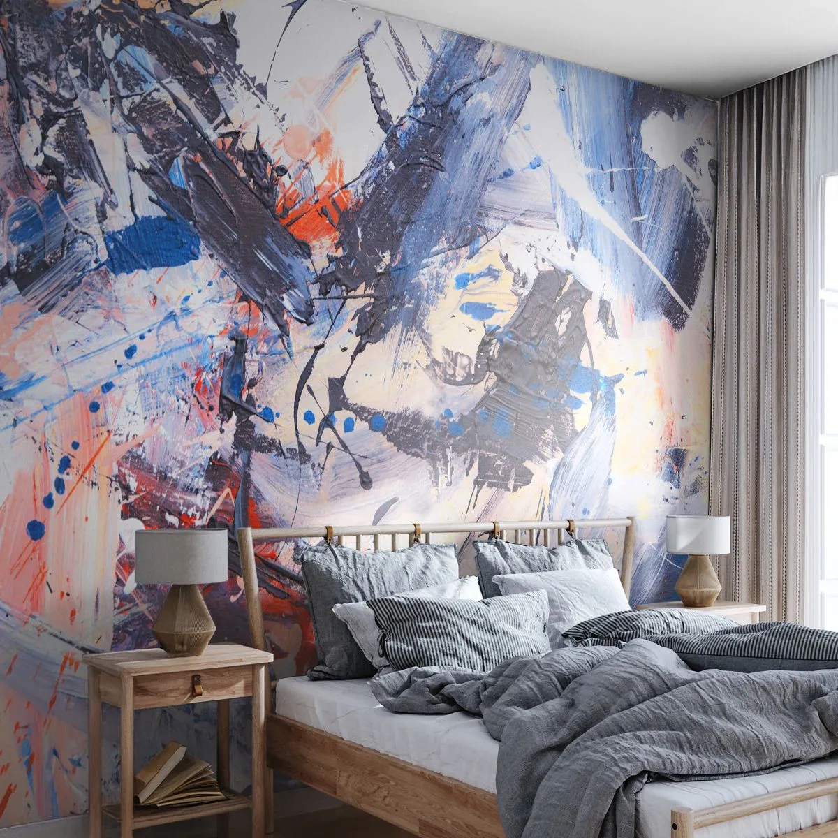 Fototapeta Premium Canvas - Szalony taniec abstrakcji - Abstrakcja, Sztuka, Malarstwo - 250x175 cm