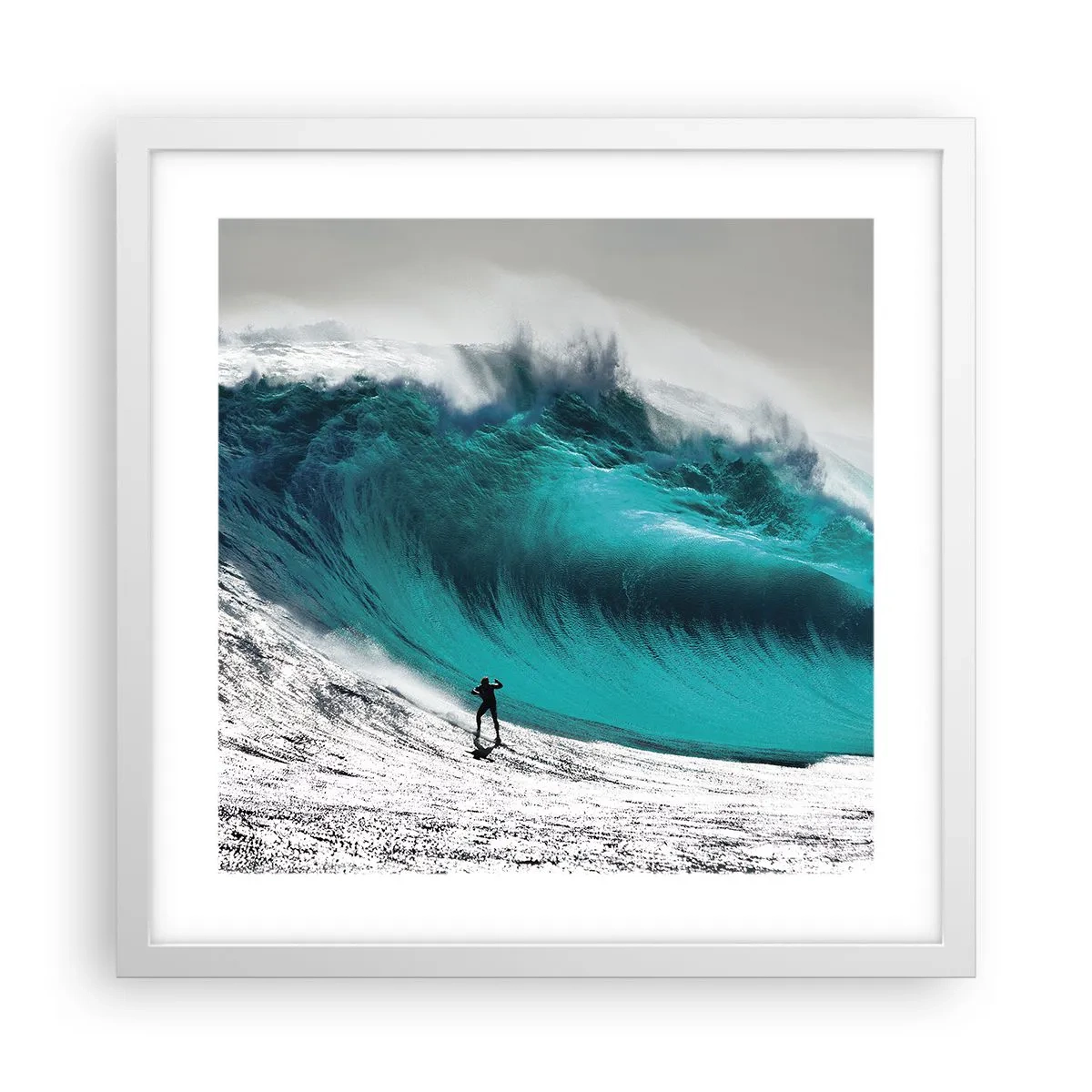 Plakat w białej ramie - Wyzwanie przyjęte - 40x40 cm