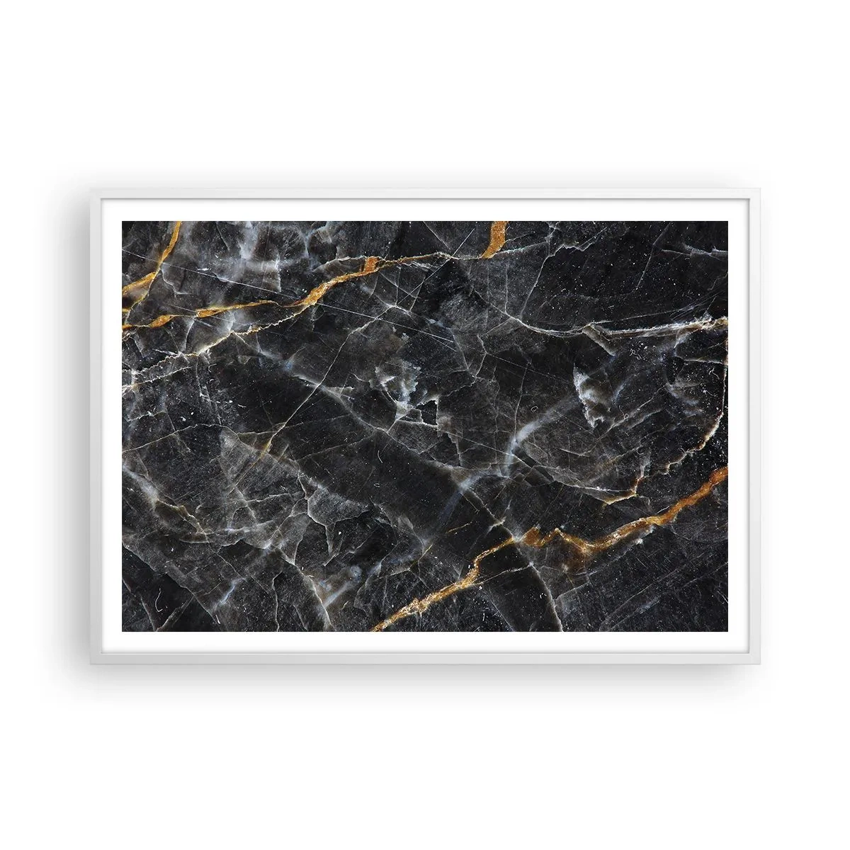 Plakat w białej ramie - Wewnętrzne życie kamienia - 100x70 cm
