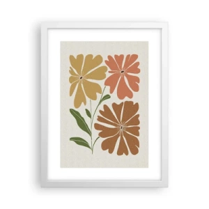 Plakat w białej ramie - Natura i geometria - 30x40 cm