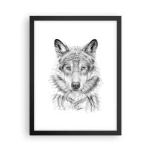 Plakat w czarnej ramie - Urodzony przywódca - 30x40 cm