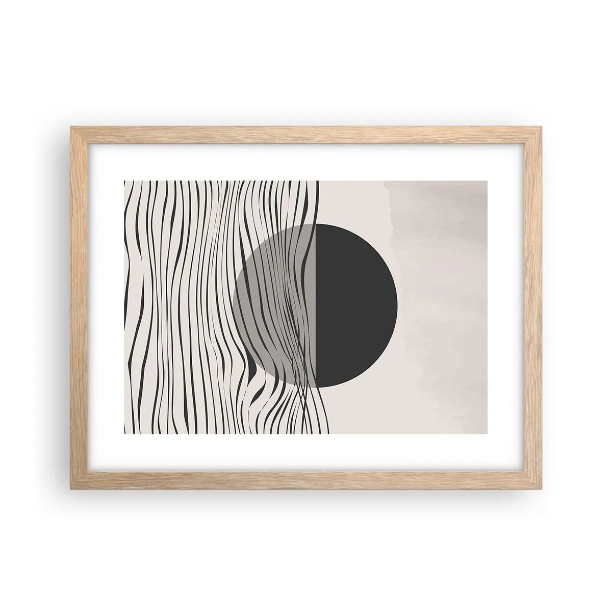 Plakat w ramie jasny dąb - Kompozycja połowiczna - 40x30 cm