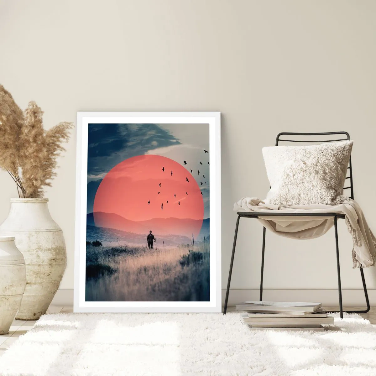 Plakat w białej ramie - W swoich żywiołach - 70x100 cm