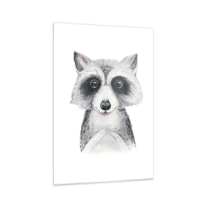 Obraz na szkle - Uroczy portret szopa na białym tle - 70x100cm - Chwila na wzruszenie - Nowoczesna dekoracja ścienna do salonu i sypialni ARTTOR