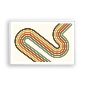 Plakat w białej ramie - Zygzakiem do celu - 91x61 cm