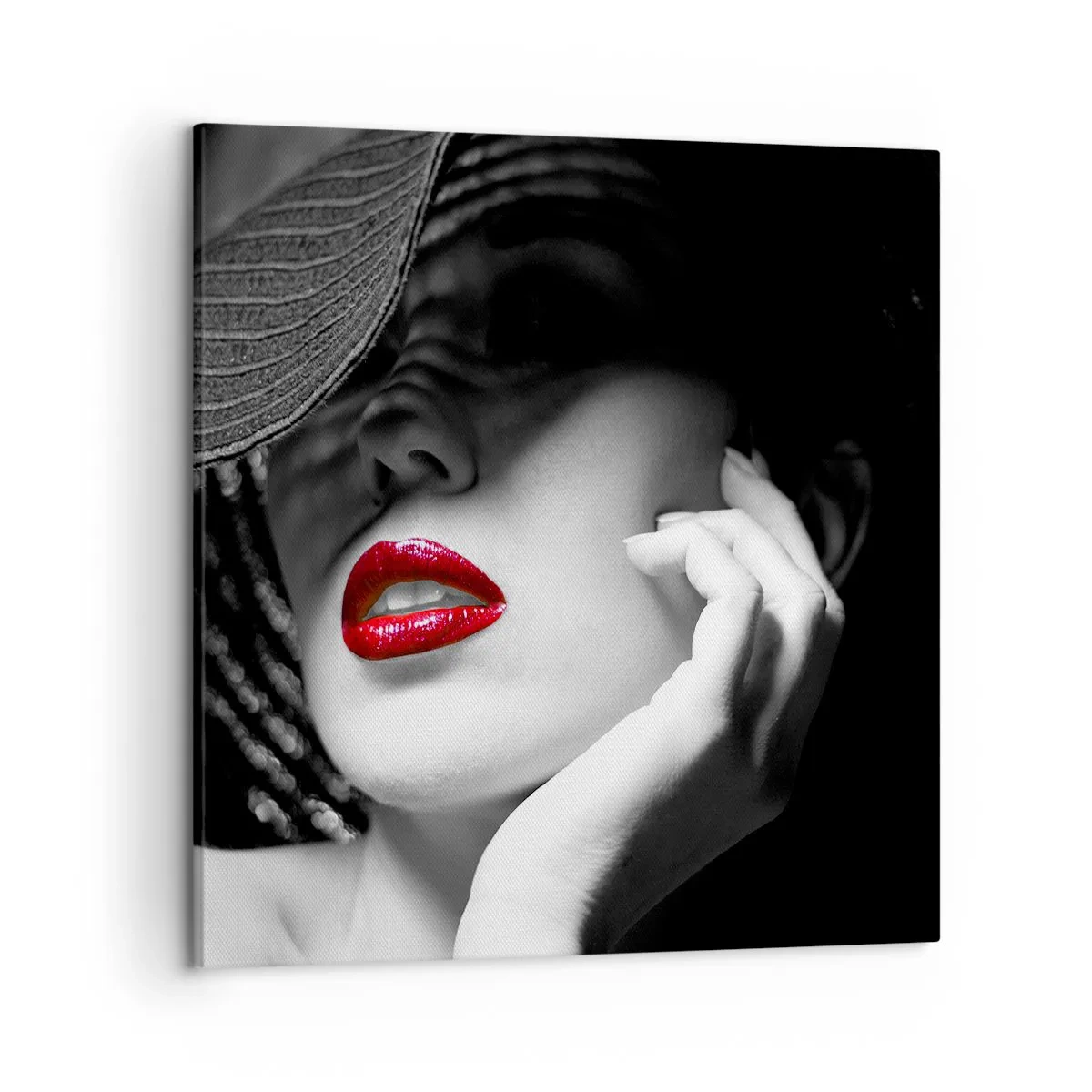 Obraz na płótnie - Studium w szkarłacie - 50x50 cm