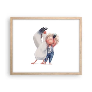 Plakat w ramie jasny dąb - Plan wielkiej podróży - 50x40 cm