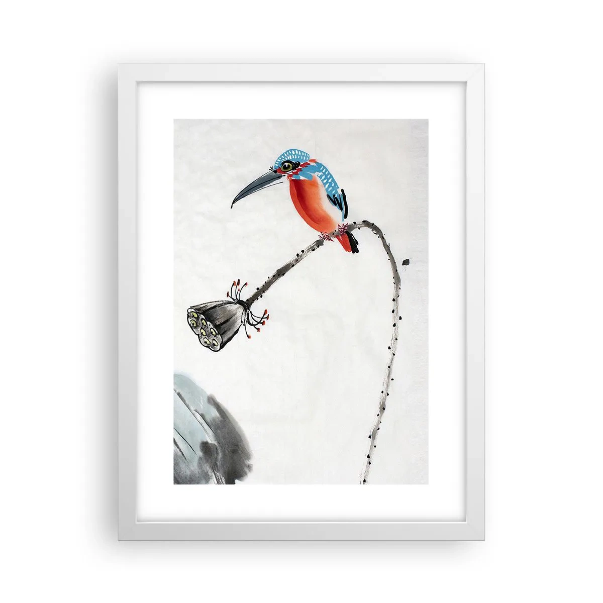 Plakat w białej ramie - Życie łąki - 30x40 cm