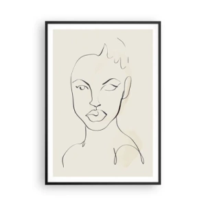 Plakat w czarnej ramie - Zarys zmysłowości - 70x100 cm