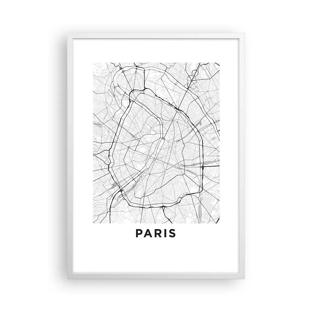 Plakat w białej ramie - Kwiat Paryża - 50x70 cm