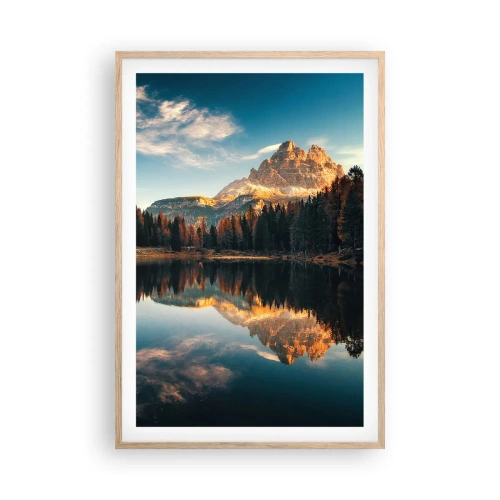 Plakat w ramie jasny dąb - Pejzaż podwójny - 61x91 cm