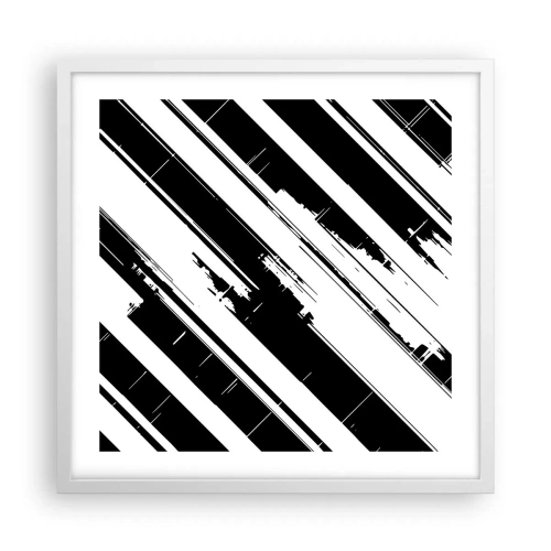 Plakat w białej ramie - Kompozycja intensywna i dynamiczna - 50x50 cm