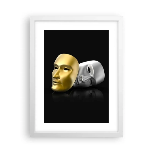 Plakat w białej ramie - Życie to jest teatr - 30x40 cm