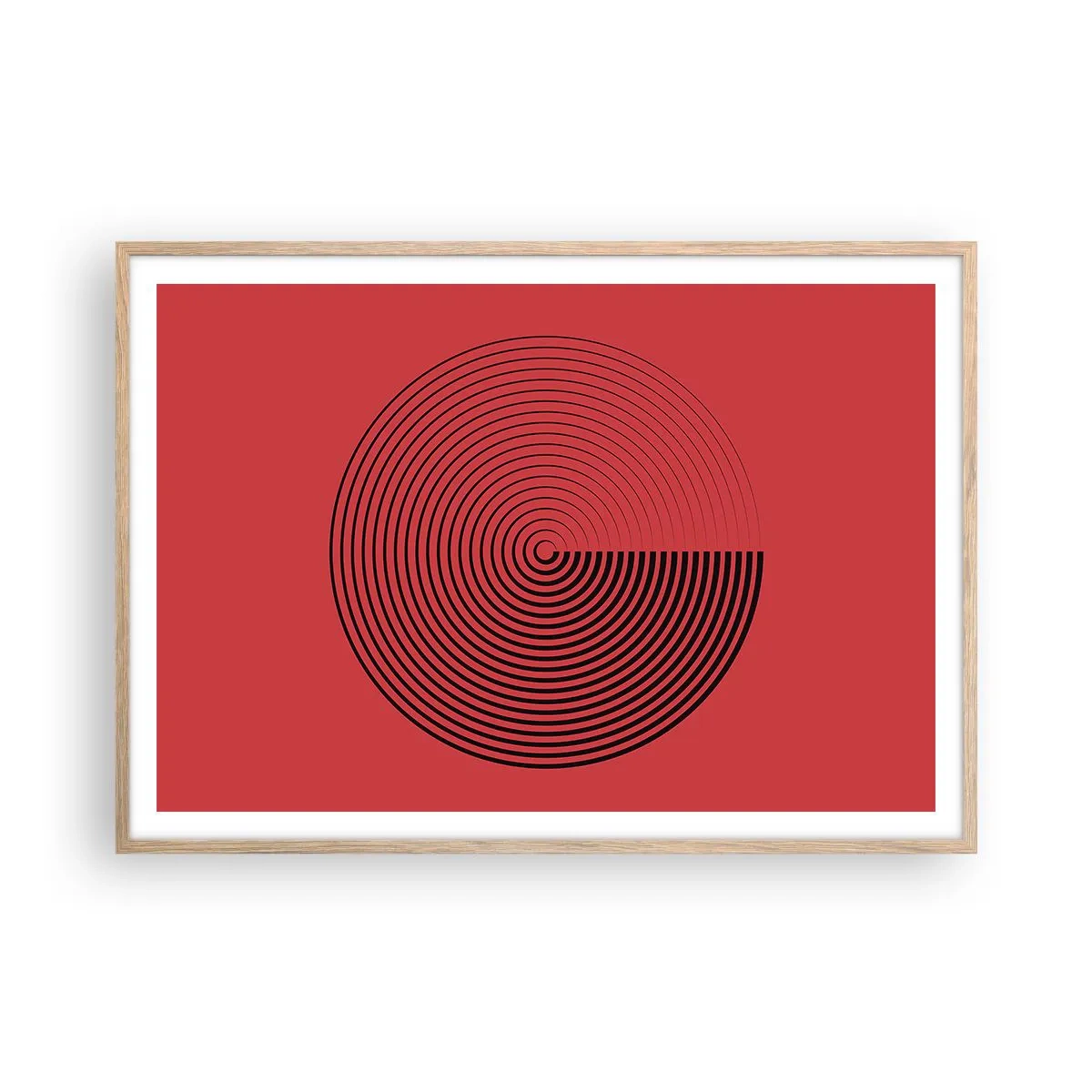 Plakat w ramie jasny dąb - Ruch kolisty - 100x70 cm