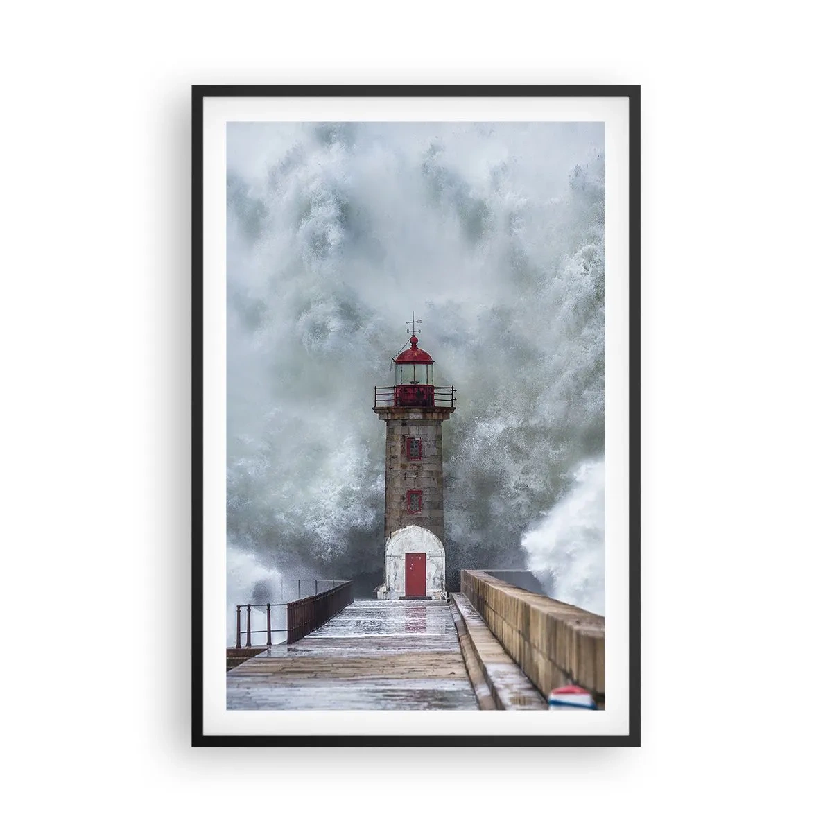 Plakat w czarnej ramie - Ryk wód, szum zawiei - 61x91 cm
